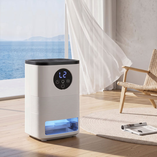 HOMCOM 300ml Per Day Mini Dehumidifier With RGB Lights And 1.4L Tank