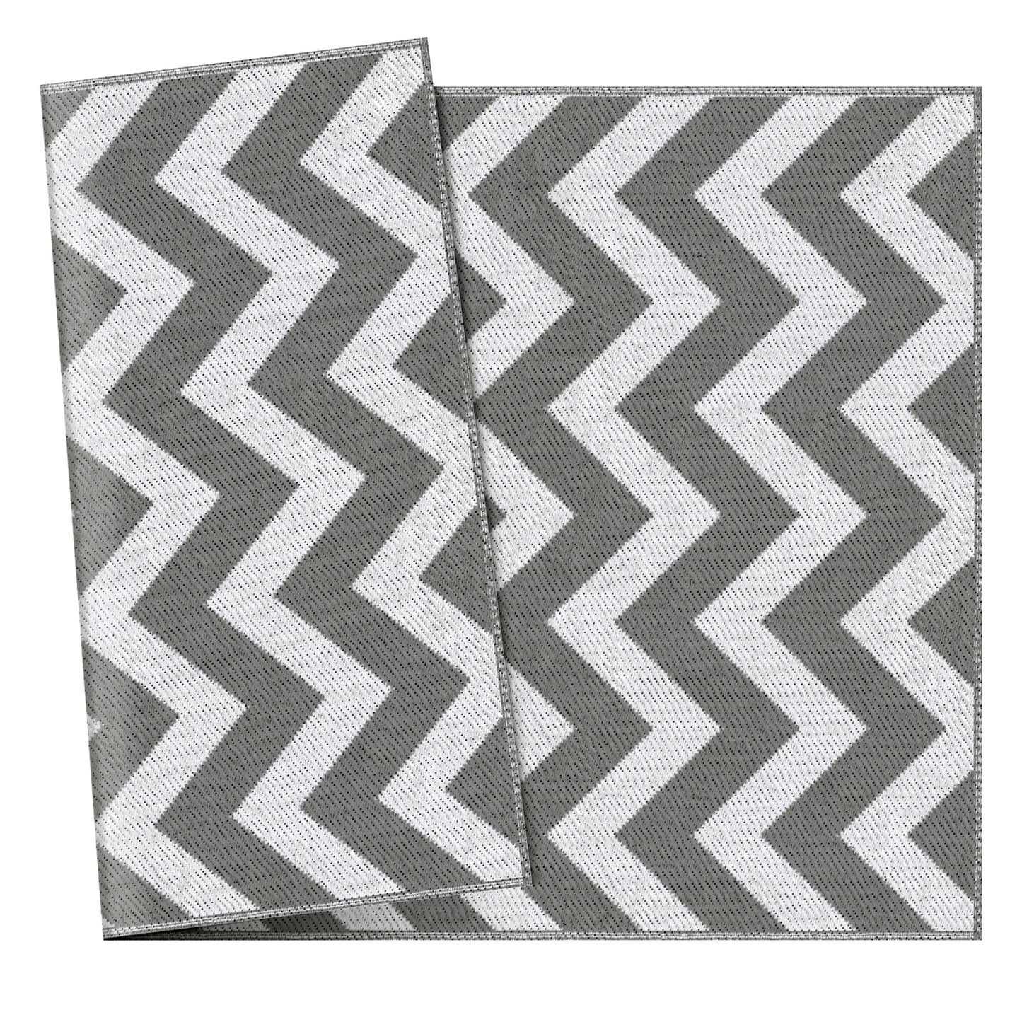 Outsunny 121 x 182 cm(4x6ft) Outdoor Rug Reversible Mat Plastic Straw Rug Portable RV Camping Mat for Garden Deck Picnic Indoor, Light Grey & White