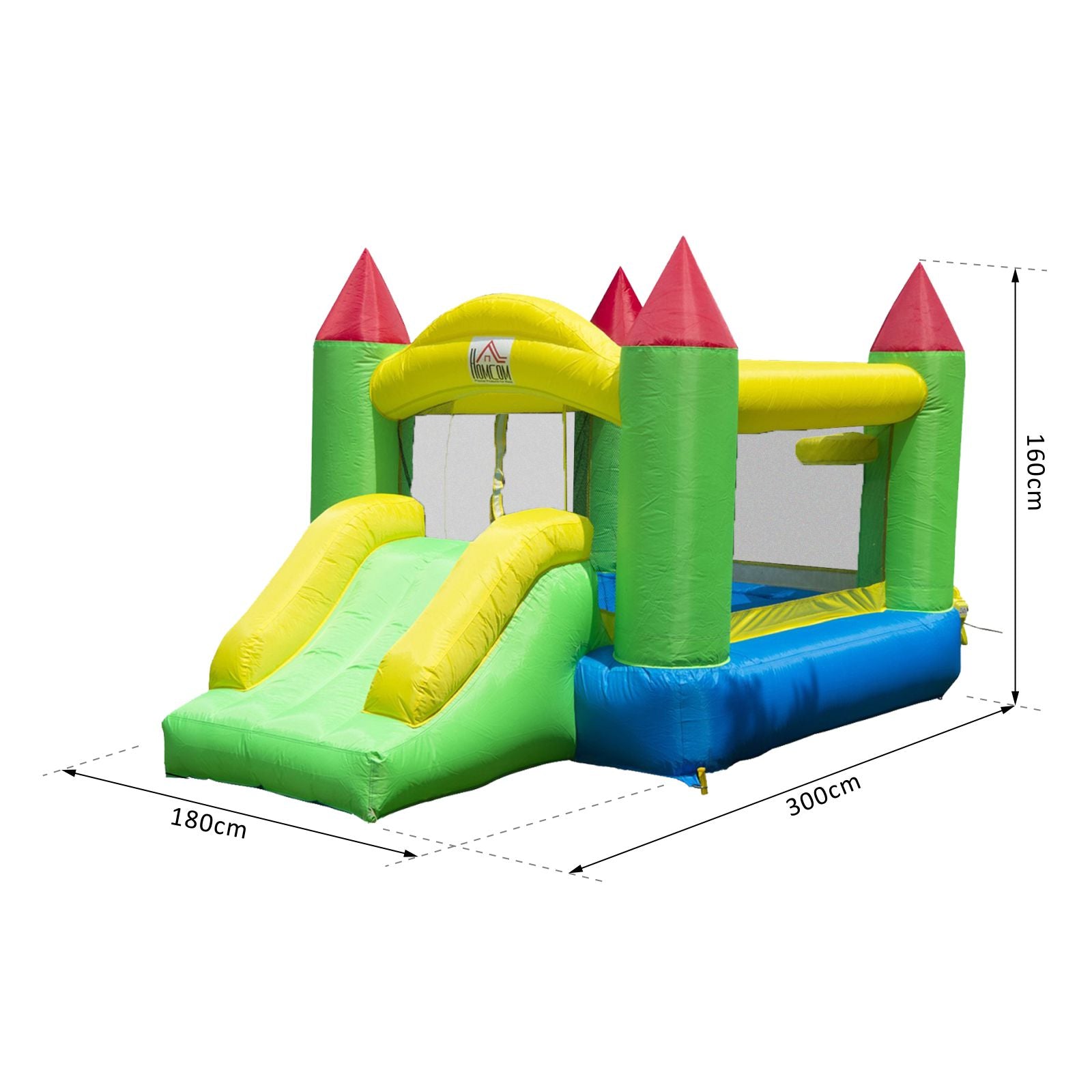 Outsunny Kids Inflatable Bouncing Castle with Blower for Indoor and Outdoor Fun - ALL4U RETAILER LTD