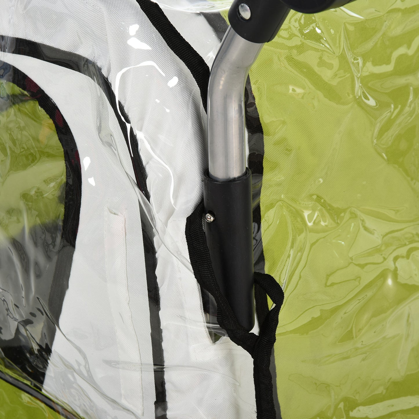 HOMCOM Baby Bike Trailer Cover Waterproof Universal Rain Shield for All Weather Protection 76x61x61 cm
