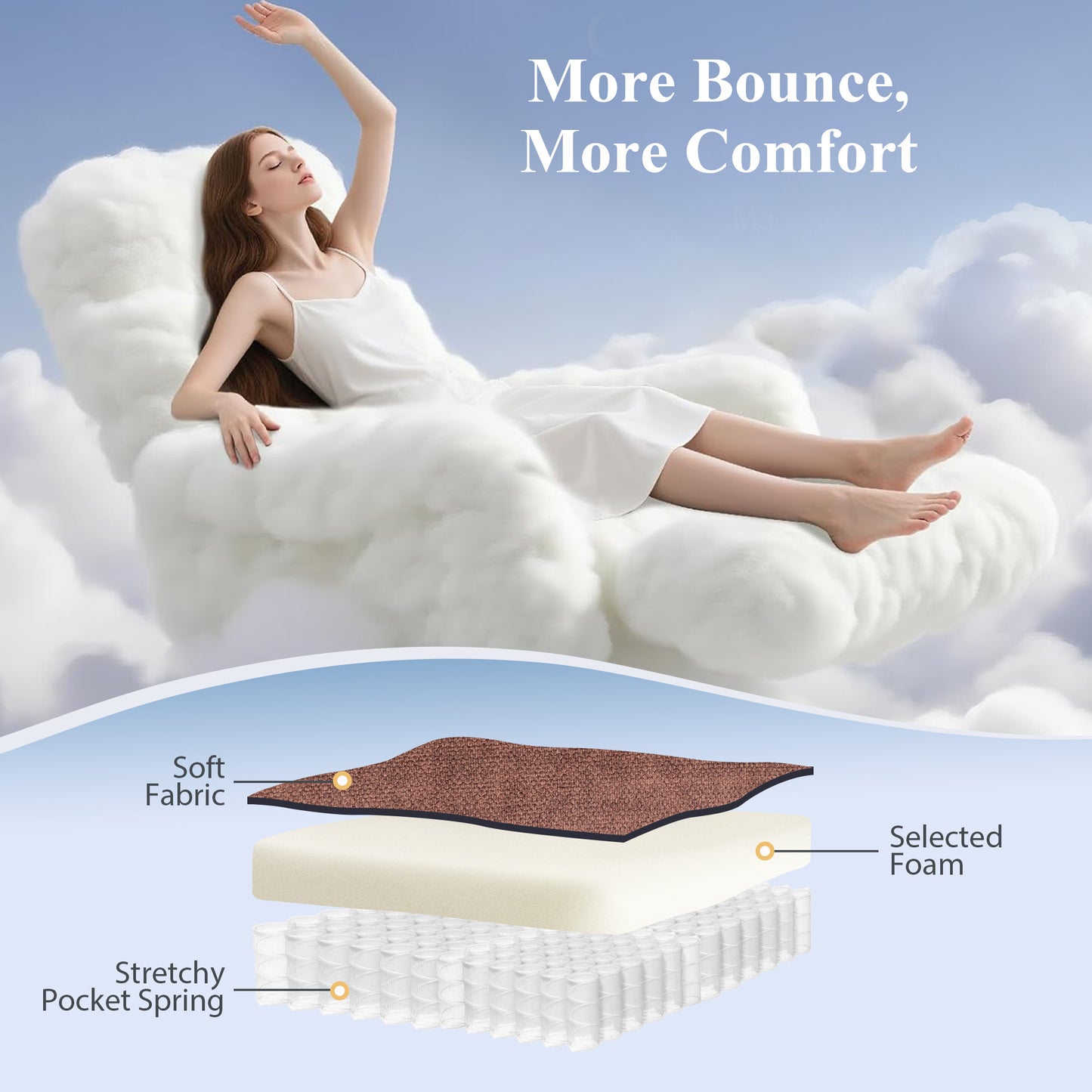 HOMCOM Power Lift Recliner With Vibration Massage And Heat For Tall Users Wood Armrest Pocket Springs Brown