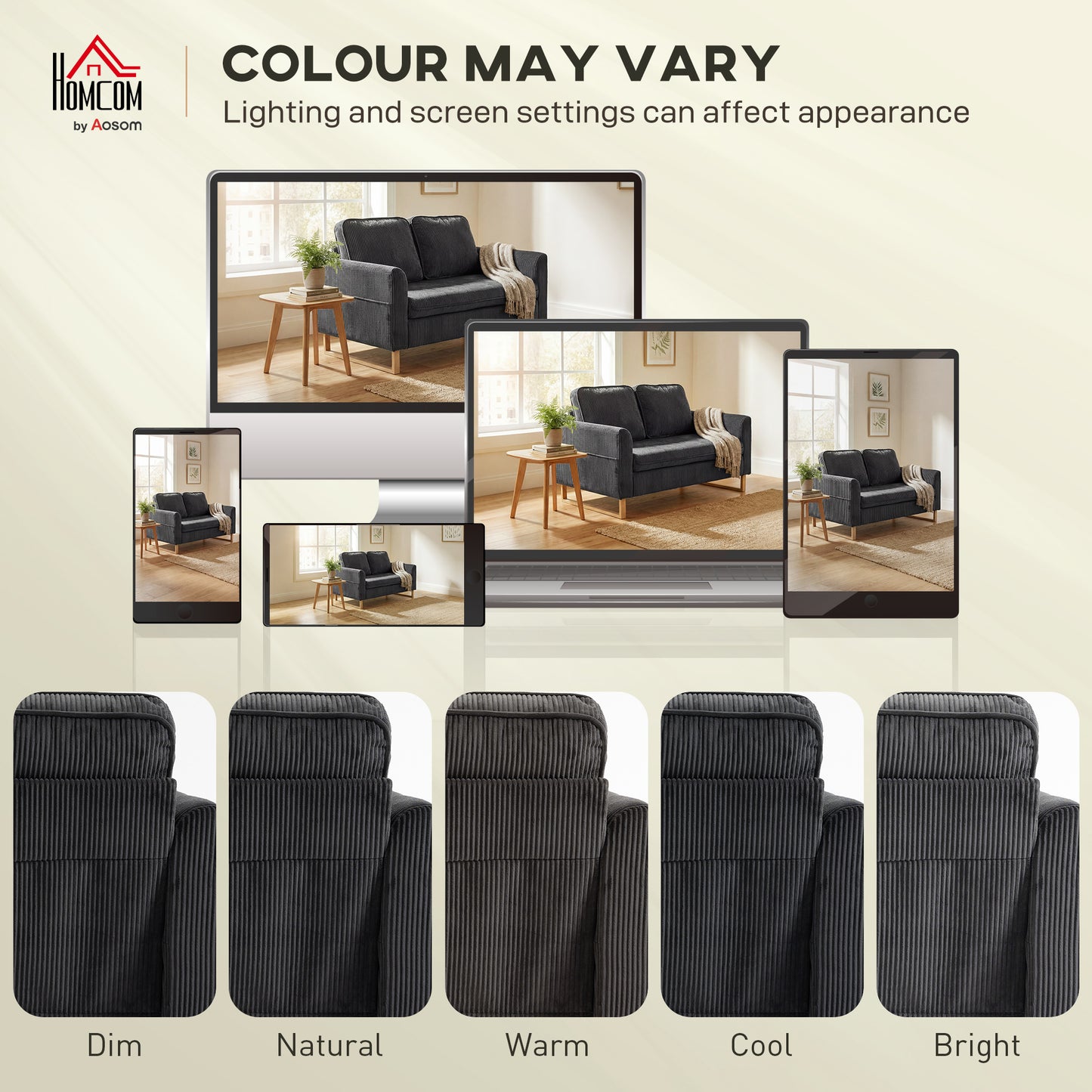 HOMCOM 2 Seater Sofa Loveseat 140 cm With Spring Cushions Metal Legs And 2 Pillows Dark Grey