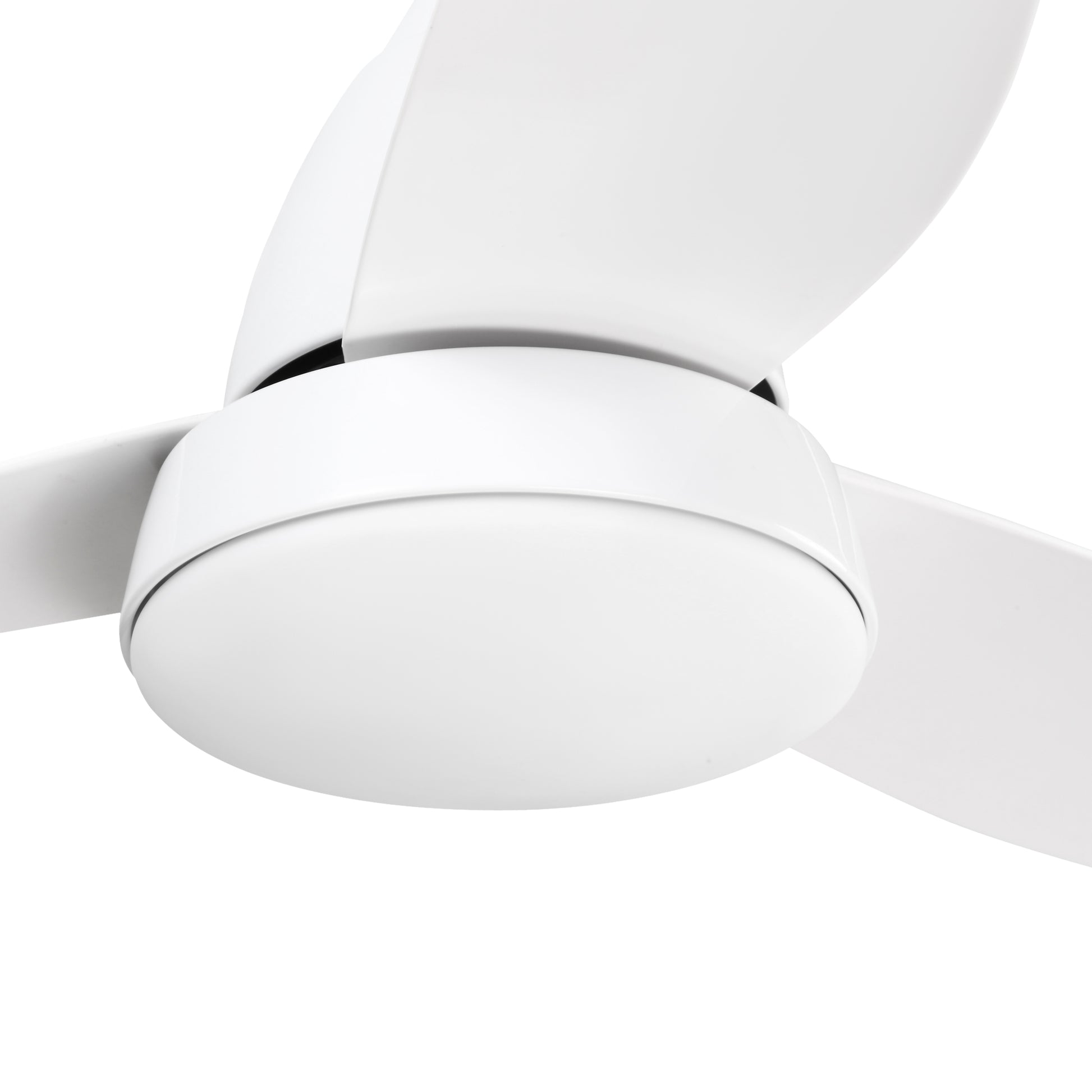 HOMCOM Modern White LED Ceiling Fan with Light & Remote Control, Reversible 3-Blade Design for Living Spaces - ALL4U RETAILER LTD