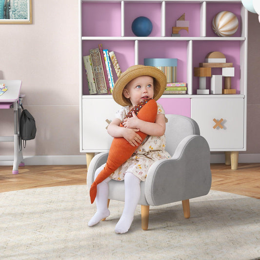 ZONEKIZ Comfy Grey Toddler Armchair (Ages 1.5-5) - ALL4U RETAILER LTD