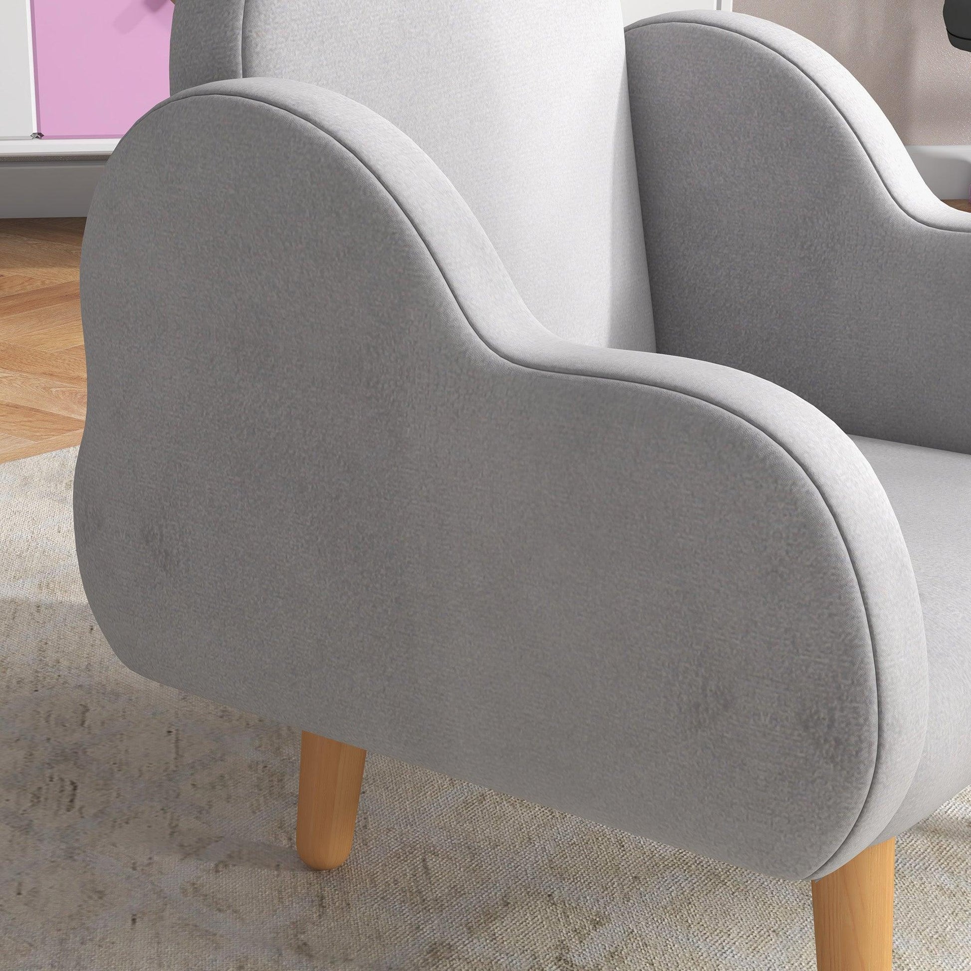 ZONEKIZ Comfy Grey Toddler Armchair (Ages 1.5-5) - ALL4U RETAILER LTD