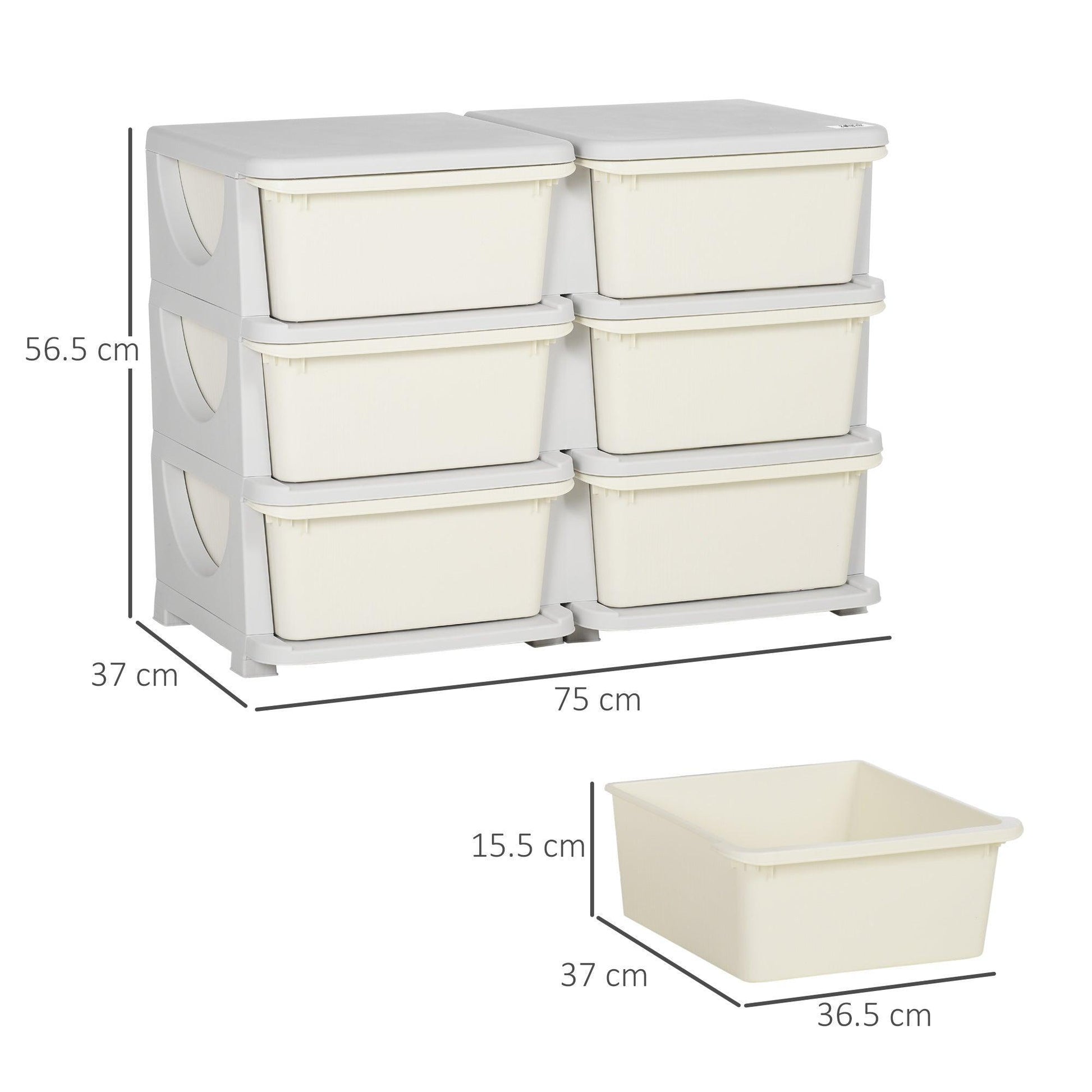 ZONEKIZ Kids Toy Storage Organiser: 3-Tier Dresser Tower - ALL4U RETAILER LTD