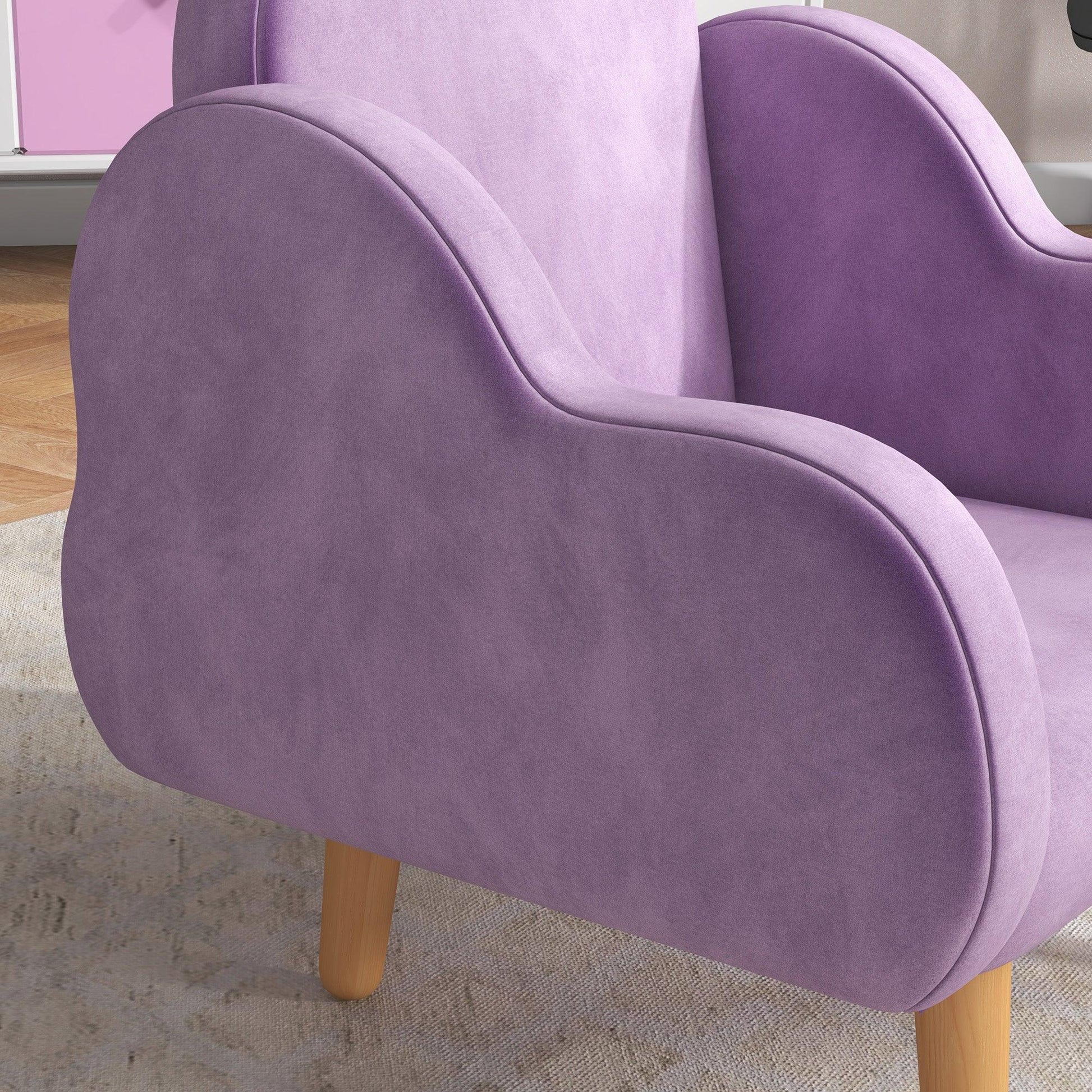 ZONEKIZ Purple Cloud Shape Toddler Armchair - Comfy Kids Chair - ALL4U RETAILER LTD