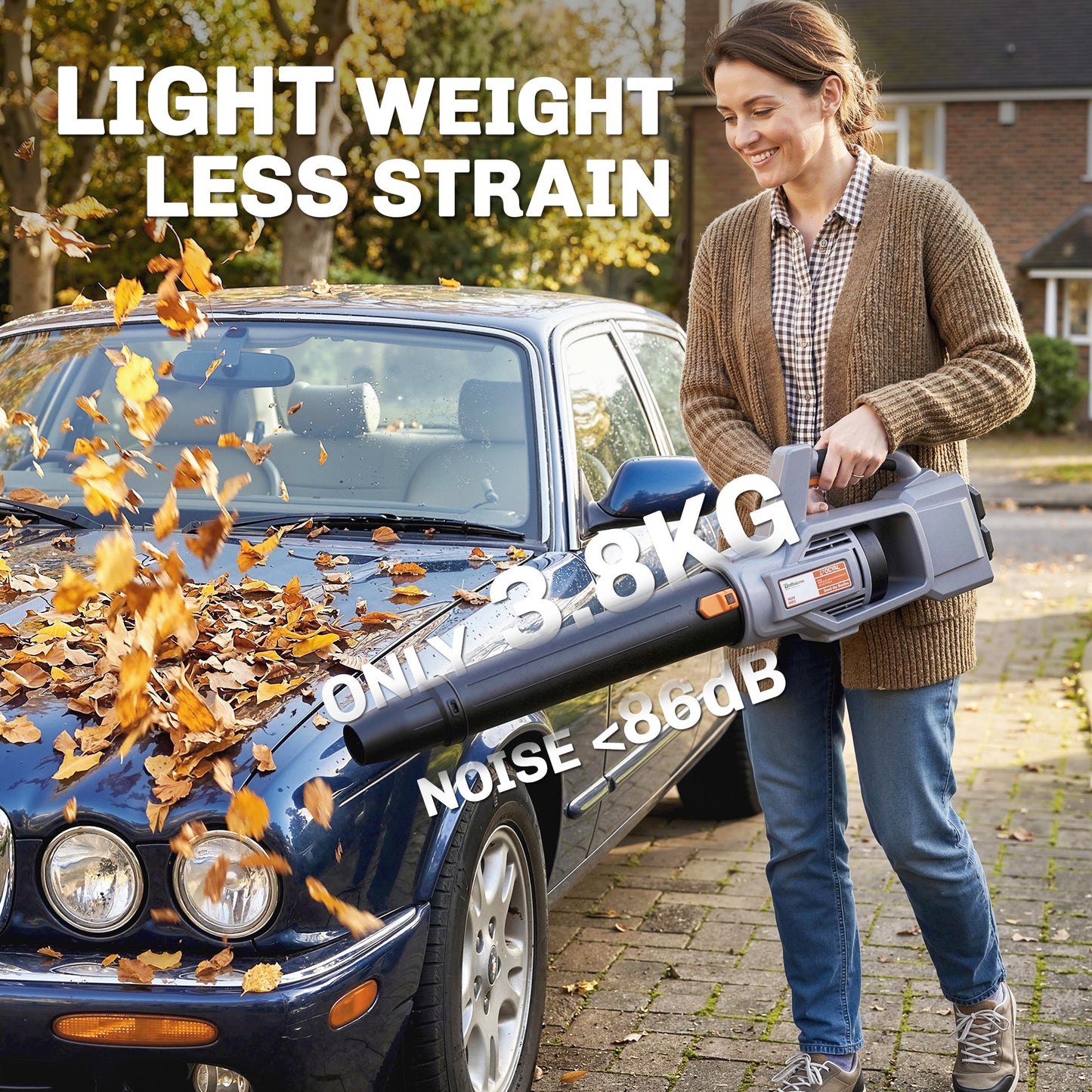 Outsunny Cordless Leaf Blower 2x4000mAh Batteries And Charger 36V Lightweight Garden Blower With 1000W Brushless Motor